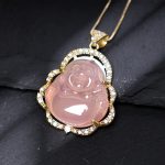 Buddha Stones Good Luck Laughing Buddha Necklace Necklaces & Pendants BS 13