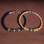 Buddha Stones Handmade 925 Sterling Silver Tibetan Om Mani Padme Hum Purity Braided Bracelet Bracelet BS 12