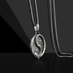 Buddha Stones Pure Tin Yin Yang Dragon Luck Strength Necklace Pendant Necklaces & Pendants BS 1