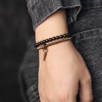 Buddha Stones Rainbow Obsidian Copper Inner Peace Healing Double Layer Bracelet Bracelet BS 8