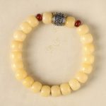Buddha Stones Bodhi Seed Auspicious Cloud Fu Character Bead Peace Bracelet Bracelet BS Yellow Bodhi Seed(Wrist Circumference 14-15cm) Auspicious Cloud