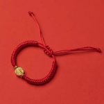 Buddha Stones Five Directions Gods of Wealth Handmade Reincarnation Knot Protection String Braid Bracelet Bracelet BS Normal Knot Bracelet(Wrist Circumference 14-18cm)