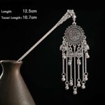 Buddha Stones Water Drop Lily of the Valley Flowers Tassels Confidence Hairpin Hairpin BS 20