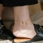 Buddha Stones 18k Gold Lucky Gourd Design Wealth Buckle Anklet Anklet BS 9