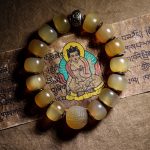 Buddha Stones Handmade Tibetan Sheep Horn Om Mani Padme Hum Auspiciousness Bracelet Bracelet BS 6