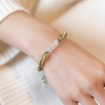 Buddha Stones White Jade Bamboo Reincarnation Knot Wealth Luck Strength String Bracelet Bracelet BS 14