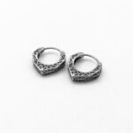Buddha Stones Viking Hoop Titanium Steel Balance Earrings Earrings BS 11