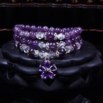 Buddha Stones Tibetan Amethyst Blessing Bracelet Mala Bracelet BS 6mm Amethyst