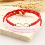 Buddha Stones Tibetan Handmade Lotus Pink Crystal Soothing Red String Bracelet (Extra 30% Off | USE CODE: FS30) Bracelet BS 2
