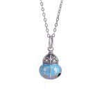 Buddha Stones 999 Sterling Silver Om Mani Padme Hum Engraved Gourd Design Wisdom Necklace Pendant Necklaces & Pendants BS 5