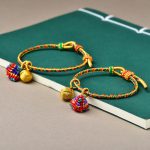 Buddha Stones Colorful Rope Luck Handmade Zongzi Golden Ball Charm Bracelet Bracelet BS 21