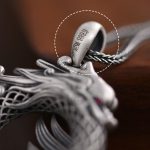 Buddha Stones 999 Sterling Silver Year Of The Dragon Auspicious Peace Buckle Carved Success Necklace Pendant Necklaces & Pendants BS 11