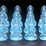 Buddha Stones Blue Tathagata Buddha Medicine Buddha Liuli Crystal Serenity Amulet Necklace Pendant Necklaces & Pendants BS 13