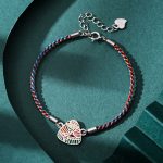 Buddha Stones 925 Sterling Silver Zongzi Pattern Luck Multicolored Handcrafted Bracelet Bracelet BS Blue Colorful Rope for Wrist Circumference 14+3.5cm