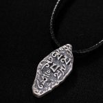 Buddha Stones Tibetan 925 Sterling Silver Om Mani Padme Hum Dorje Vajra Engraved Strength Necklace Pendant Necklaces & Pendants BS 11