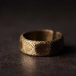 Buddha Stones Tibetan Simple Design Copper Brass Frosted Wealth Ring Ring BS 6