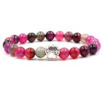 Indian Agate Green Agate Dog Paw Positive Calm Bracelet Bracelet BS Tourmaline (Positive ♥ Love)