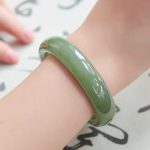 Buddha Stones Jade Abundance Blessing Bangle Bracelet Bracelet & Bangle BS 2