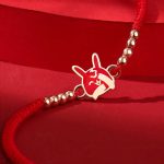 Buddha Stones 925 Sterling Silver Chinese Zodiac Luck Faith Discolor Red String Bracelet Bracelet BS 10