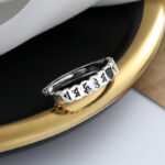 Buddha Stones 925 Sterling Silver Six True Words Calm Wisdom Ring Rings BS 5