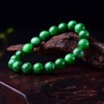Buddhastoneshop Cyan Jade Bead Calm Harmony Bracelet