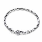 Buddha Stones Tibetan Double Dorje Om Mani Padme Hum Buddha Swastika Vajra Strength Bracelet Bracelet BS 10
