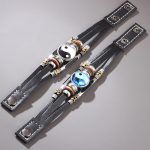 Buddha Stones Yin Yang Leather Balance Bracelet Bracelet BS 11