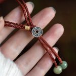 Buddha Stones 925 Sterling Silver Handmade Chinese Zodiac Natal Buddha Cyan Bodhi Seed Protection Braided Red String Bracelet Bracelet BS 16