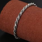 Buddha Stones 925 Sterling Silver Tibet Om Mani Padme Hum Double Dorje Vajra Twisted Design Peace Love Bracelet Bracelet BS 4