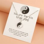Buddha Stones 2Pcs Yin Yang Harmony Balance Necklace Pendant Necklaces & Pendants BS YIN YANG SYMBOL (Balance ♥ Harmony)