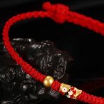 Buddha Stones 999 Gold Luck Koi Fish Handcrafted Braided String Bracelet Bracelet BS 5