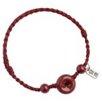 Buddha Stones Handmade Cinnabar Peace Buckle Safe and Healthy Charm Blessing String Bracelet Anklet Bracelet Anklet BS 8