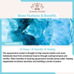 Buddhastoneshop Aquamarine Beads Peace Healing Bracelet Bracelet BS 7