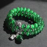 Buddha Stones Cat Eye PiXiu Support Triple Wrap Bracelet