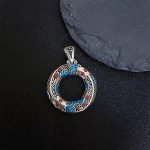 Buddha Stones Koi Fish Peace Buckle Copper Wealth Luck Necklace Pendant Necklaces & Pendants BS 8