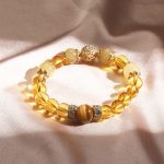 Buddha Stones Citrine Generosity Prosperity Beaded Bracelet Bracelet BS 4