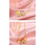 Buddha Stones 925 Sterling Silver Year Of The Dragon Auspicious Golden Dragon Luck Chain Necklace Pendant Necklaces & Pendants BS 12