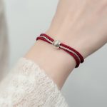 Buddha Stones 925 Sterling Silver Tibetan Zakiram Goddess of Wealth Luck Rope Bracelet Bracelet BS 7