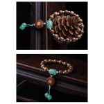 Buddha Stones Abelia Biflora Wood Happiness Protection Bracelet Bracelet BS 7