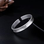 Buddha Stones 999 Sterling Silver Yin Yang Auspicious Clouds Balance Harmony Bracelet Bracelet Bangle BS 14