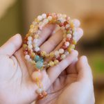 Buddha Stones Natural Golden Silk Jade Pumpkin Charm Wealth Luck Triple Wrap Bracelet Bracelet BS 6