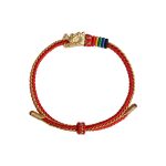 Buddha Stones 999 Sterling Silver Luck Year Of The Dragon Colorful Rope Bracelet Bracelet BS 8