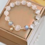 Buddha Stones 925 Sterling Silver Cat Eye Moonstone Love Support Bracelet Bracelet BS 7