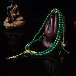 Buddha Stones 108 Beads Natural Green Agate Success Bracelet Mala Mala Bracelet BS 3