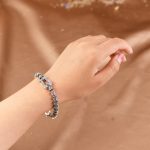 Buddha Stones Tang Dynasty Flower Design Copper Luck Buckle Bracelet Bracelet BS 7