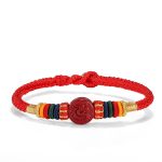 Buddha Stones Year of the Dragon 925 Sterling Silver Chinese Zodiac Cinnabar Auspicious Matches Blessing Bracelet (Extra 30% Off | USE CODE: FS30) Bracelet BS 12