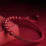 Buddha Stones Natural Cinnabar King Kong Knot Blessing String Bracelet Bracelet BS 3