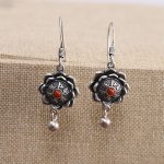 Buddha Stones 925 Sterling Silver Om Mani Padme Hum Lotus Peace Necklace Pendant Earrings Necklaces & Pendants BS Earrings