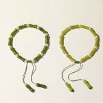 Buddha Stones Natural Peridot Bamboo Pattern Love Peace Bracelet Bracelet BS 8