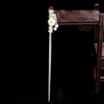 Buddha Stones 925 Sterling Silver Hetian White Jade Flower Blessing Hairpin Decorations BS 13